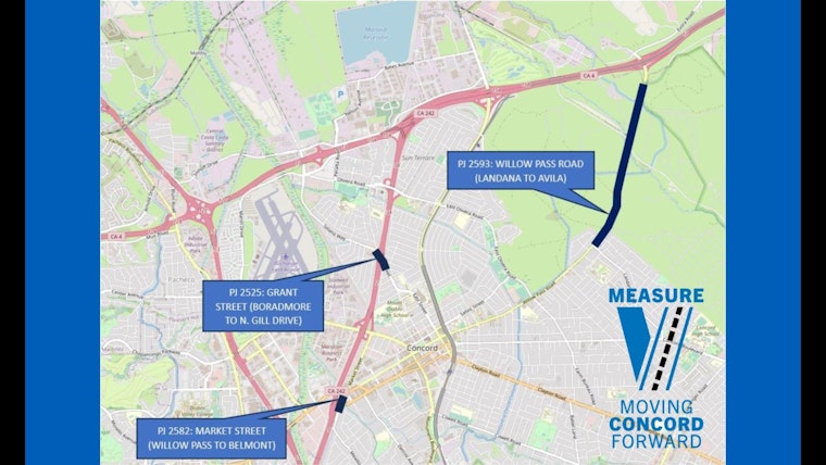 Nighttime Road Closures in Concord, Infrastructure Improvements Funded by Measure V on the Horizon