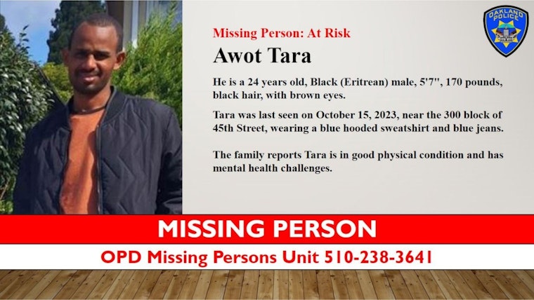 Oakland Community and Police Search for Missing Eritrean Man, 27, with Mental Health Issues