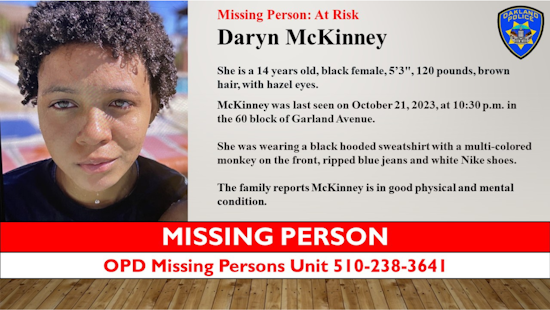 Oakland Teen Daryn McKinney Missing, Community Rallies for Safe Return