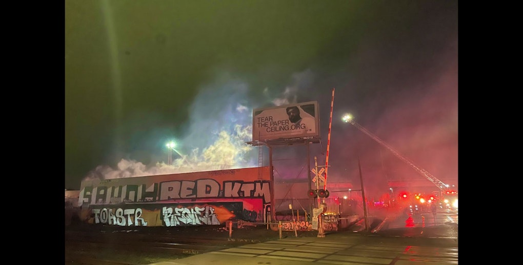 2-Alarm Fire: Old Warehouse Blaze in Oakland