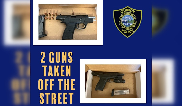 Two Arrests Made in Separate Incidents, as Quincy Cops Crack Down on Illegal Firearms