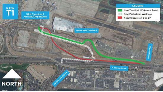 San Diego Int'l Airport's Terminal 1 Revamps Take Flight, New Entrances and Sustainable Parking Solutions