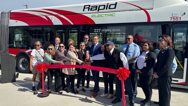 San Diego Unveils First All-Electric Bus Route, Rapid Route 227 Connects Otay Mesa Port and Imperial Beach