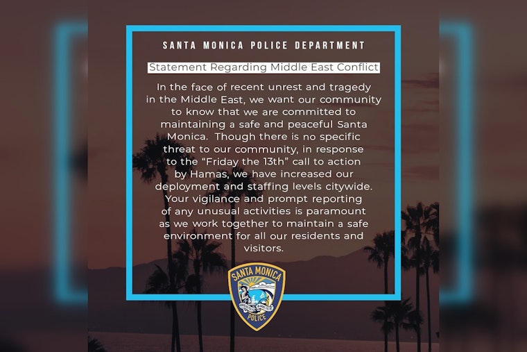 Santa Monica PD Increases Citywide Presence Amid Middle Eastern Unrest