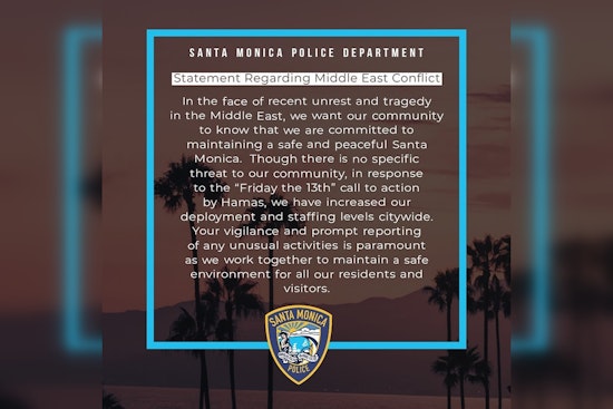 Santa Monica PD Increases Citywide Presence Amid Middle Eastern Unrest