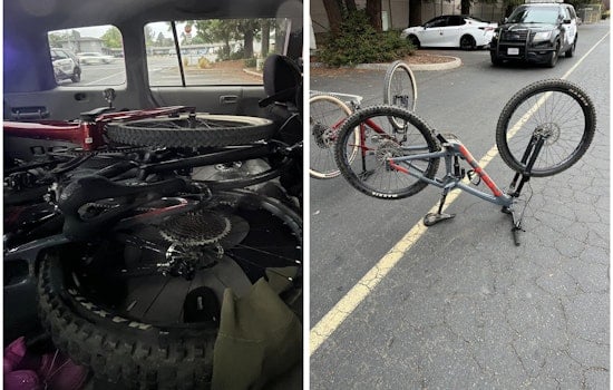 Santa Rosa Police Recover $15,000 Worth of Stolen Bicycles in Traffic Stop, Sebastopol Resident Arrested