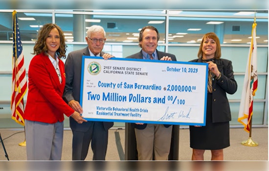 Senator Wilk Secures $2 Million Grant for Victorville Mental Health Facility Upgrades