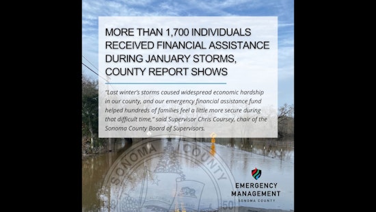 Sonoma County Aids Over 1,700 Residents with Financial Assistance Amidst January Storms