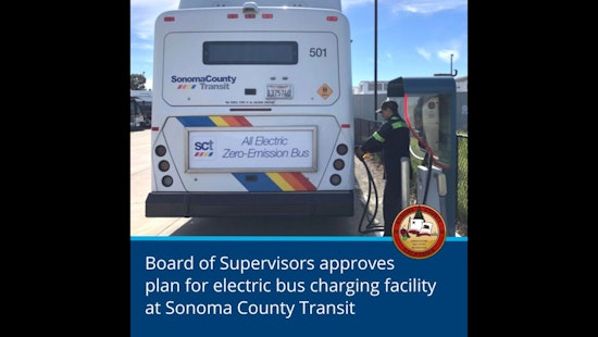 Sonoma County Board Approves Electric Bus Charging Facility in Santa Rosa