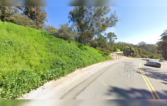 Los Angeles Fire Department Battles Brush Fire in Echo Park Neighborhood