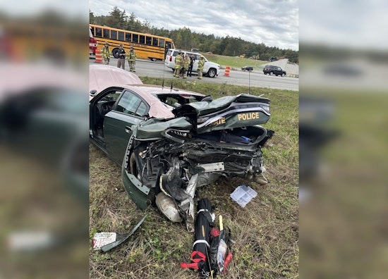 NH State Trooper Injured, Cruiser Totaled in I-93 Crash; Chelmsford Man Behind the Wheel