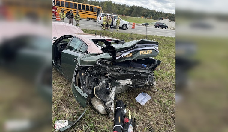 NH State Trooper Injured, Cruiser Totaled in I-93 Crash; Chelmsford Man Behind the Wheel