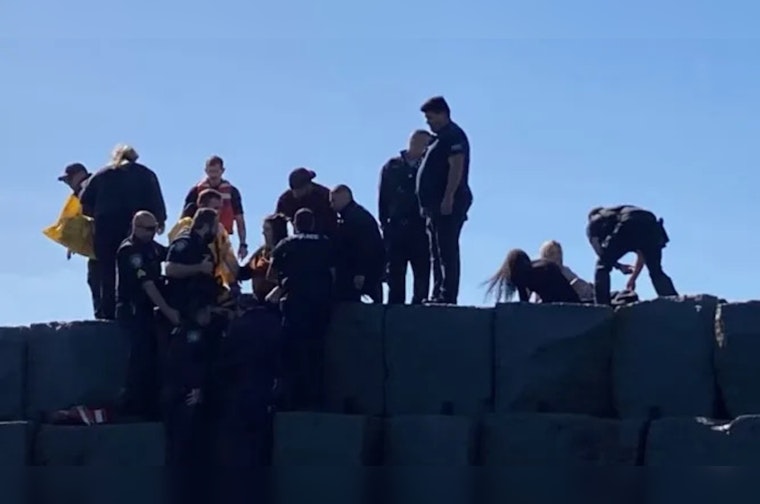 Two Women Rescued After Being Swept Off Breakwater in Gloucester Harbor, MA