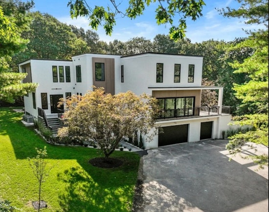 Boston Suburb Luxury Home Impresses, $6.4M Glass-Walled Mansion with Natural Charm