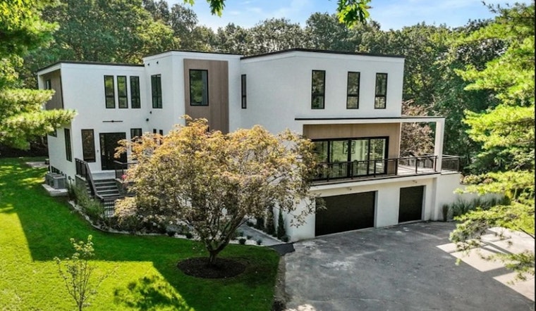 Boston Suburb Luxury Home Impresses, $6.4M Glass-Walled Mansion with Natural Charm