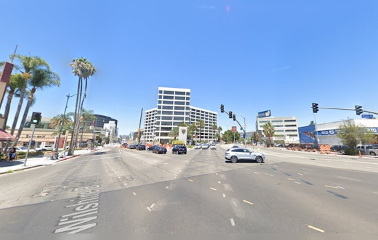 A peaceful demonstration on Wilshire Boulevard in Los Angeles has dispersed, and normal traffic has resumed