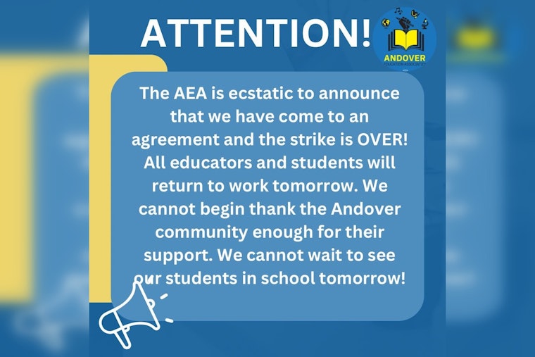 Andover Teachers' Strike Ends with Agreements, 15.5% and 34% Hike for Educators and IAs, Paid Parental Leave, and More