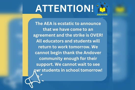 Andover Teachers' Strike Ends with Agreements, 15.5% and 34% Hike for Educators and IAs, Paid Parental Leave, and More