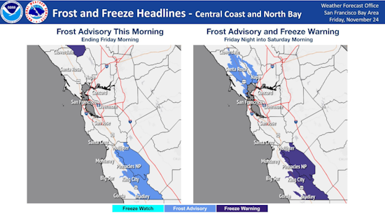 Bay Area Beware, Frost Advisory and Tidal Terrors Chill to the Bone as Sneaker Waves Lurk