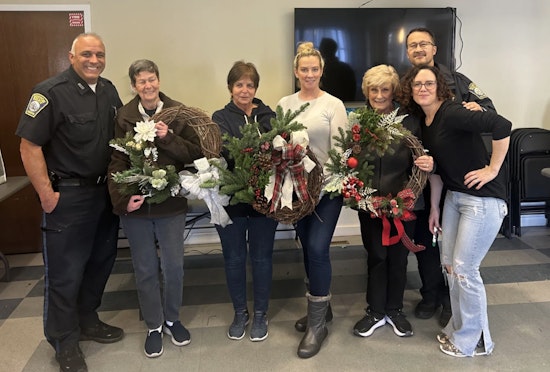 Boston Police and Youth Centers Unite for Festive Senior Wreath-Making Event