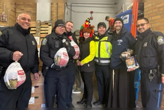 Boston's Chinatown Gathers for BPD and St. Anthony Shrine's 15th Annual Turkey Giveaway