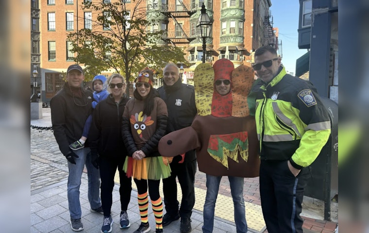 Boston's First Annual Turkey Trot Kicked Off This Weekend & BPD Was In Full Force