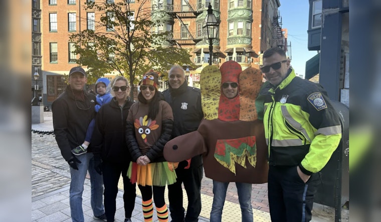 Boston's First Annual Turkey Trot Kicked Off This Weekend & BPD Was In Full Force
