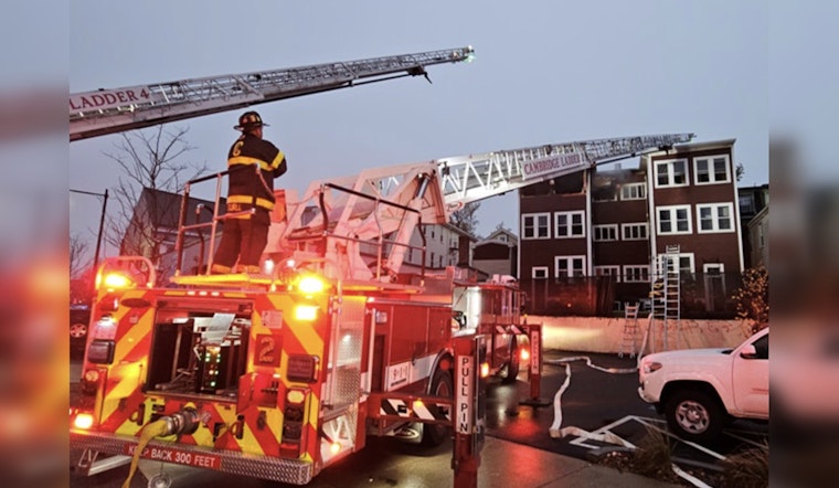 Cambridge Duplex Engulfed in Flames, Three-Alarm Fire Displaces 16 Residents, Injures Firefighter