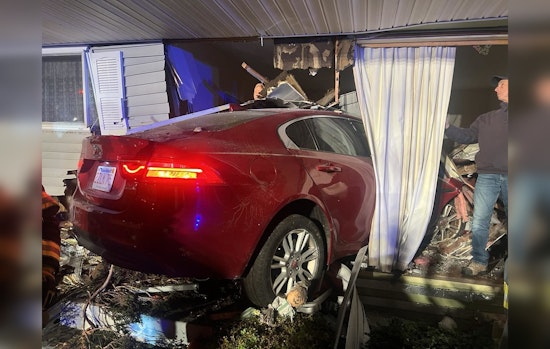 Two Hospitalized as Vehicle Plows into Swansea Home