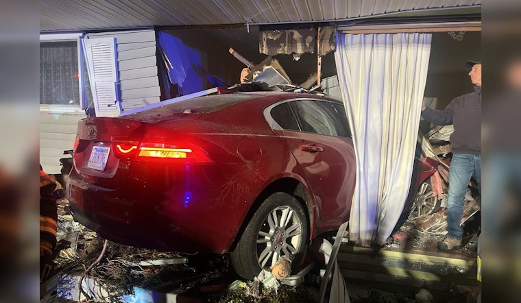 Two Hospitalized as Vehicle Plows into Swansea Home