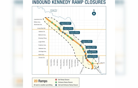 Chicago Thanksgiving Traffic Tangles with Kennedy Ramp Closures amid Bridge Rehabilitation