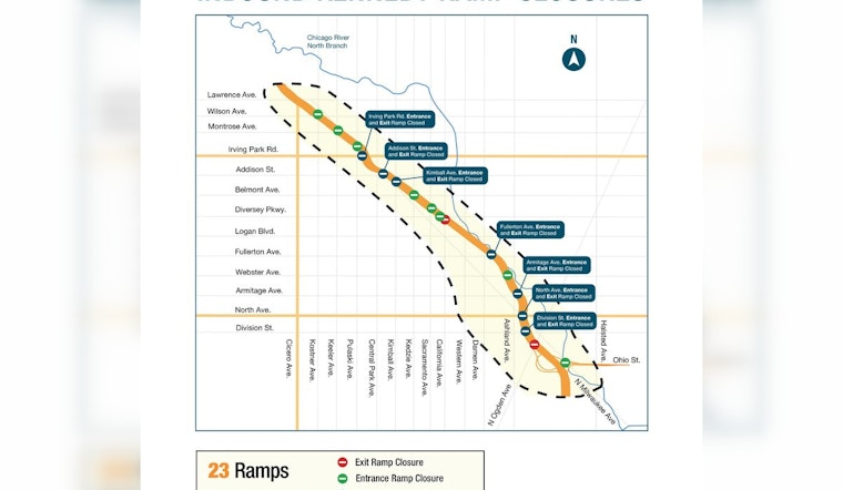 Chicago Thanksgiving Traffic Tangles with Kennedy Ramp Closures amid Bridge Rehabilitation
