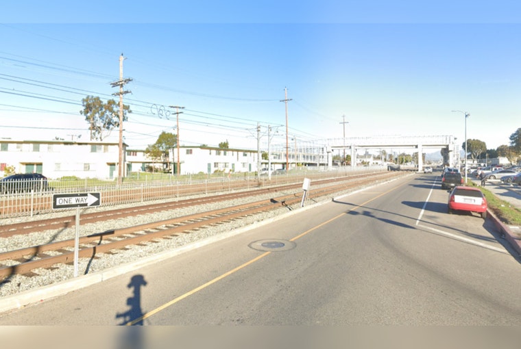 Collision Chaos, Vehicle Crashes into LA Metro 'A' (Blue) Line Train in Central Alameda