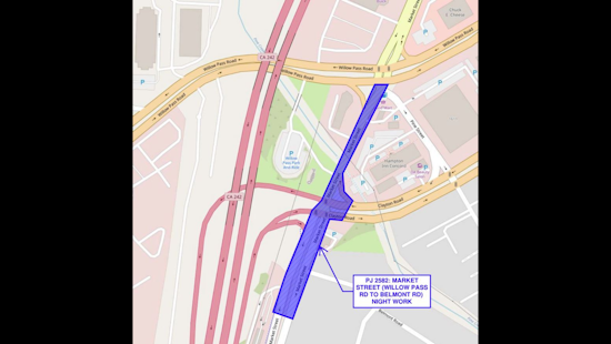 Roadwork on Market Street Forces Detours for Nighttime Drivers in Concord