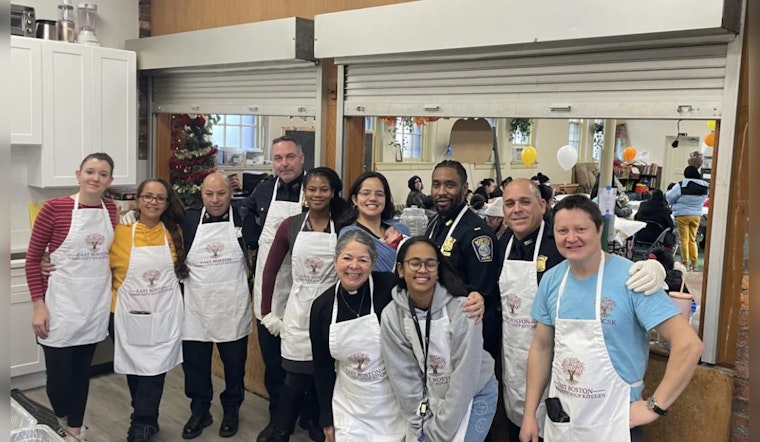 Cops Cook Up Compassion, Boston Blue Serve Up Thanksgiving Cheer in East Boston's Community Soup Kitchen