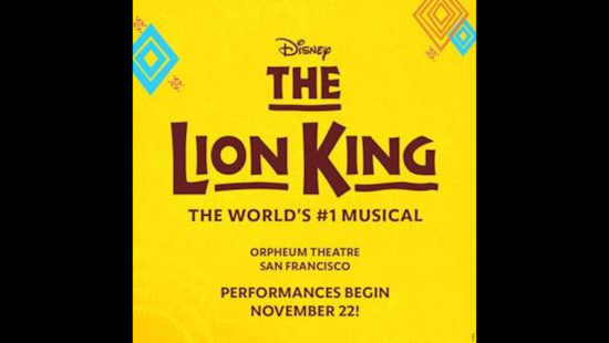 Disney's The Lion King Bounds Back to San Francisco's Orpheum Theatre, Supporting SF Zoo