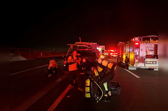 Dramatic Dive Rescue, a driver is pulled from the depths of Huntington Beach in a twisted metal miracle.