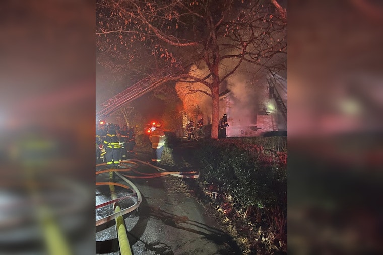 Firefighters Showcase Unwavering Resolve as Blaze Engulfs Wooden House in Westwood, Massachusetts