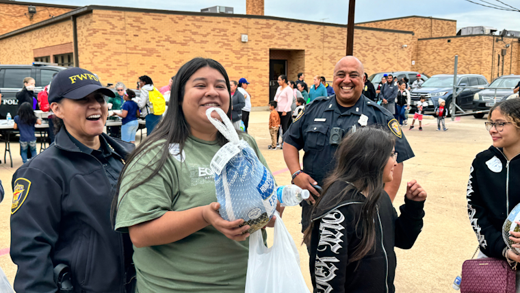 Fort Worth's Finest Feather a Feel-Good Feast, Cops Deliver 3.5 Tons of Turkey Before Thanksgiving