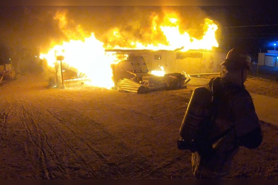 Hesperia Blaze Tamed, San Bernardino and Victorville Firefighters Douse Abandoned Building Fire