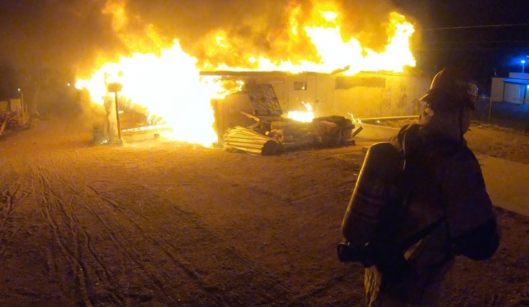 Hesperia Blaze Tamed, San Bernardino and Victorville Firefighters Douse Abandoned Building Fire