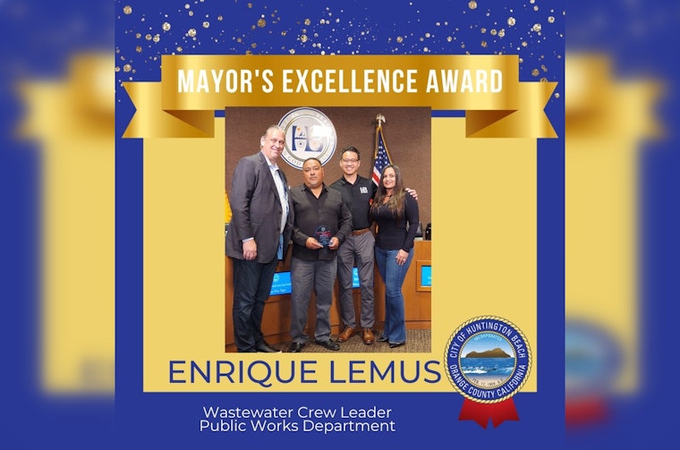 Huntington Beach Honors Wastewater Crew Leader with Mayor's Excellence Award