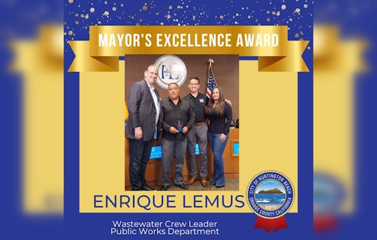 Huntington Beach Honors Wastewater Crew Leader with Mayor's Excellence Award