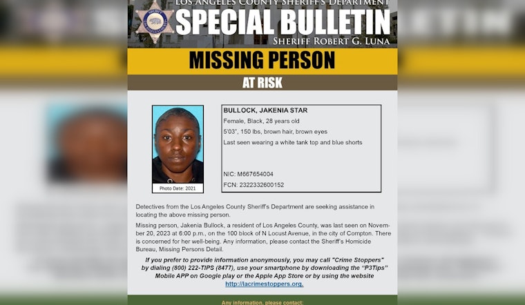In the Midst of Compton Clamor, the LA Sheriff's Office Urgently Searches for Missing Jakenia Bullock