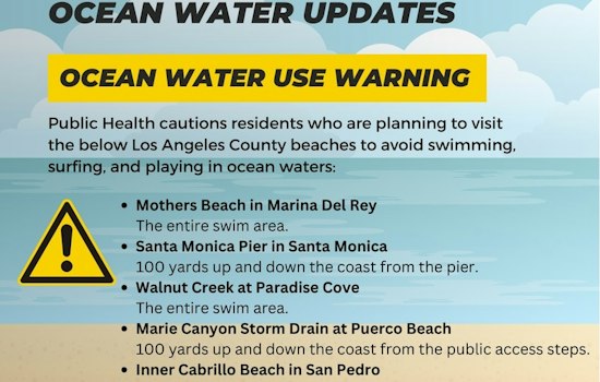 LA County Warns Beachgoers of Elevated Bacteria Levels at Popular Beaches