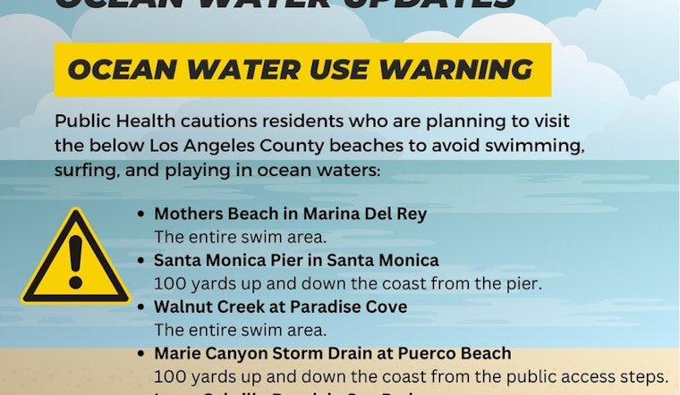 LA County Warns Beachgoers of Elevated Bacteria Levels at Popular Beaches