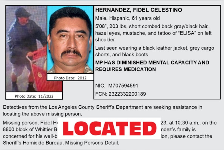 Los Angeles Community Rallies Together, Locates Missing High-Risk Man Fidel Celestino Hernandez