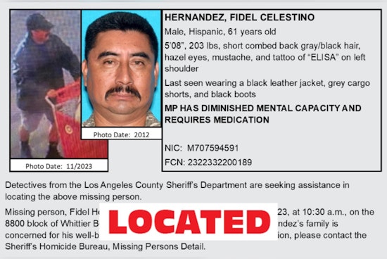 Los Angeles Community Rallies Together, Locates Missing High-Risk Man Fidel Celestino Hernandez