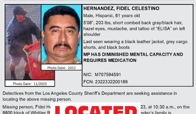 Los Angeles Community Rallies Together, Locates Missing High-Risk Man Fidel Celestino Hernandez