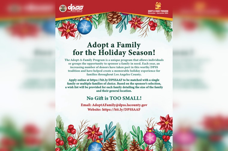 Los Angeles County Revives Annual Adopt-A-Family Program for the Holiday Season